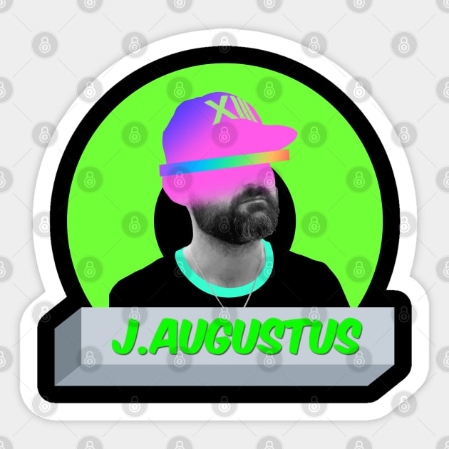 J Augustus neon badge Sticker by J. Augustus